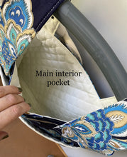 Load image into Gallery viewer, Navy floral walker bag