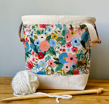 Load image into Gallery viewer, NEW! Spring floral large craft project bag