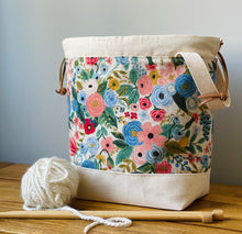 Load image into Gallery viewer, NEW! Spring floral large craft project bag