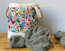 Load image into Gallery viewer, NEW! Spring floral large craft project bag
