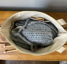 Load image into Gallery viewer, XL knitting project bag in Spring Floral