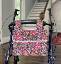 Load image into Gallery viewer, Butterfly garden floral rollator walker bag