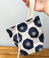 Load image into Gallery viewer, Black koka linen yarn ball bag with handle for knitters