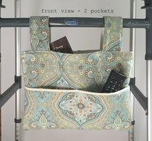 Load image into Gallery viewer, Spa blue medallion walker bag and optional glasses case