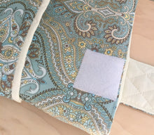 Load image into Gallery viewer, Spa blue medallion walker bag and optional glasses case