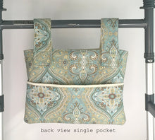 Load image into Gallery viewer, Spa blue medallion walker bag and optional glasses case