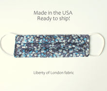 Load image into Gallery viewer, navy Liberty of London face mask
