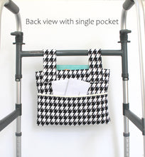 Load image into Gallery viewer, Black and white houndstooth walker bag