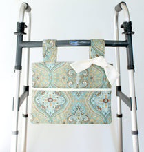 Load image into Gallery viewer, Spa blue medallion walker bag and optional glasses case