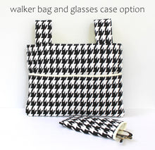 Load image into Gallery viewer, Black and white houndstooth walker bag