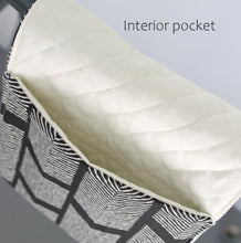 Load image into Gallery viewer, Black and white mini walker bag