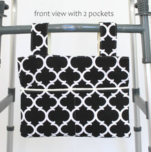 Load image into Gallery viewer, Elegant black and white lattice walker bag