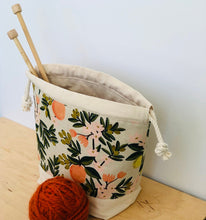 Load image into Gallery viewer, Rifle Paper co bag citrus floral crafter's project bag