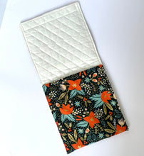 Load image into Gallery viewer, small holiday walker bag, Christmas walker bag, stylish small walker tote, Christmas gift for mom, small rollator bag, Rifle Paper co gift