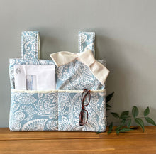 Load image into Gallery viewer, Spa blue walker bag with multiple pockets