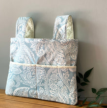 Load image into Gallery viewer, Spa blue walker bag with multiple pockets