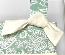 Load image into Gallery viewer, Blue green paisley walker bag with pockets