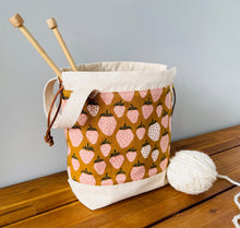 Load image into Gallery viewer, Strawberry project and knitting bag