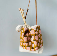 Load image into Gallery viewer, Strawberry project and knitting bag