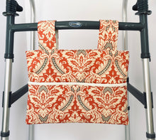 Load image into Gallery viewer, Coral damask walker bag