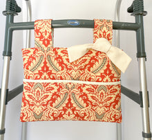 Load image into Gallery viewer, Fall coral damask walker bag