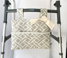 Load image into Gallery viewer, Minimalist gray and white walker bag