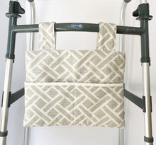 Load image into Gallery viewer, Minimalist gray and white walker bag