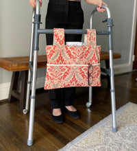 Load image into Gallery viewer, Coral damask walker bag
