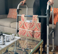 Load image into Gallery viewer, Coral damask walker bag