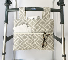 Load image into Gallery viewer, Minimalist gray and white walker bag