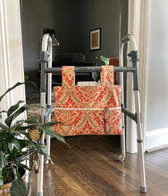 Load image into Gallery viewer, Coral damask walker bag