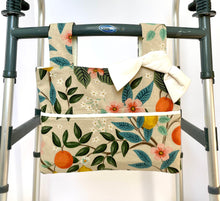 Load image into Gallery viewer, Citrus floral walker bag with pockets