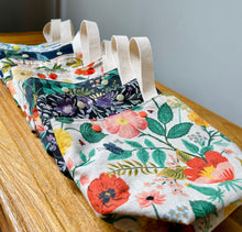 Load image into Gallery viewer, Small daisy Rifle Paper co yarn ball bag for knitters