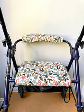 Load image into Gallery viewer, Rollator walker seat cover and back rest bar cover in Amalfi garden