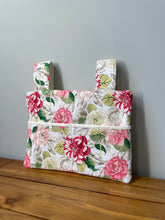 Load image into Gallery viewer, White and pink rose garden walker bag