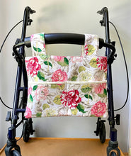 Load image into Gallery viewer, White and pink rose garden walker bag