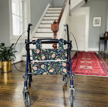 Load image into Gallery viewer, Elegant navy floral walker bag