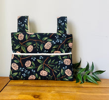 Load image into Gallery viewer, Elegant navy floral walker bag