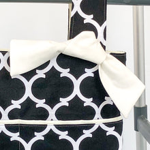 Load image into Gallery viewer, Elegant black and white lattice walker bag