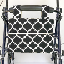 Load image into Gallery viewer, Elegant black and white lattice walker bag