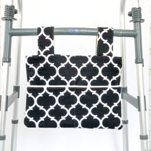 Load image into Gallery viewer, Elegant black and white lattice walker bag