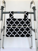 Load image into Gallery viewer, Elegant black and white lattice walker bag