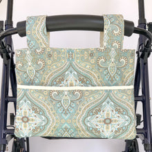 Load image into Gallery viewer, Spa inspired blue medallion walker bag