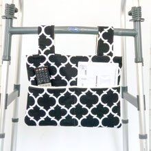 Load image into Gallery viewer, Elegant black and white lattice walker bag