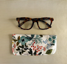 Load image into Gallery viewer, Amalfi Gardens Floral Padded Glasses Case – Linen Cotton Quilted Sleeve for Sunglasses &amp; Reading Glasses | Stylish Protective Cover
