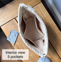 Load image into Gallery viewer, Black Amalfi floral project bag
