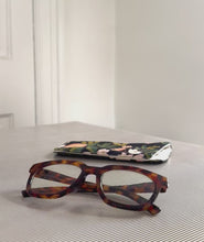 Load and play video in Gallery viewer, Black Camont Floral Padded Glasses Case – Linen Cotton Quilted Sleeve for Sunglasses &amp; Reading Glasses | Stylish Protective Cover
