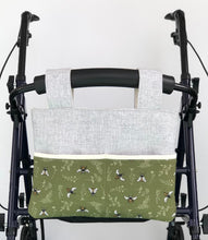 Load image into Gallery viewer, walker bag for mom, summer walker tote, nursing home gift, hip replacement needs, bee walker caddy, gift for grandma, rollator bag
