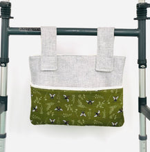Load image into Gallery viewer, walker bag for mom, summer walker tote, nursing home gift, hip replacement needs, bee walker caddy, gift for grandma, rollator bag
